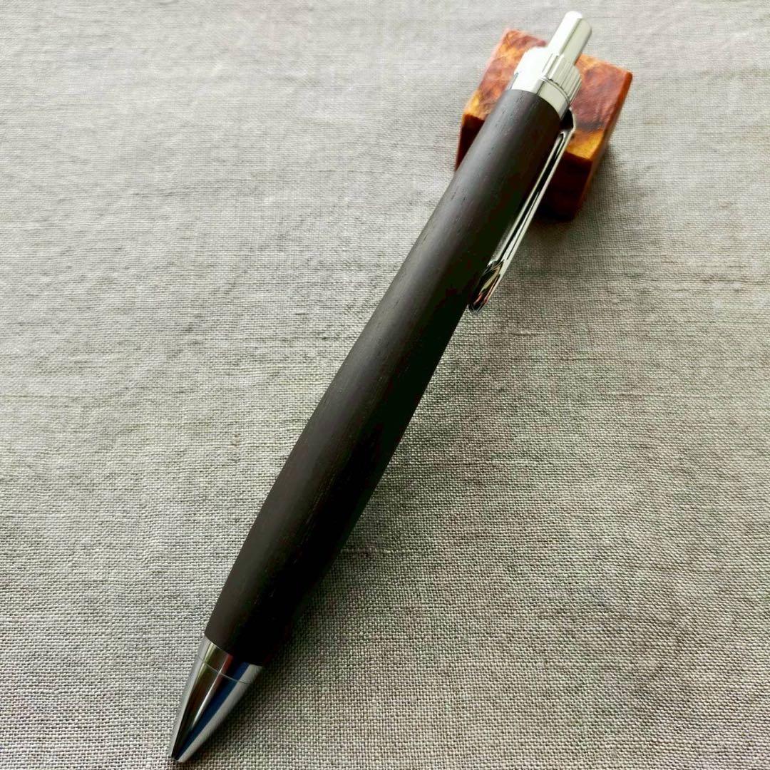 本紫檀　玉虫色　ハンドメイド　木軸ボールペン　G2　天然木　シルバー