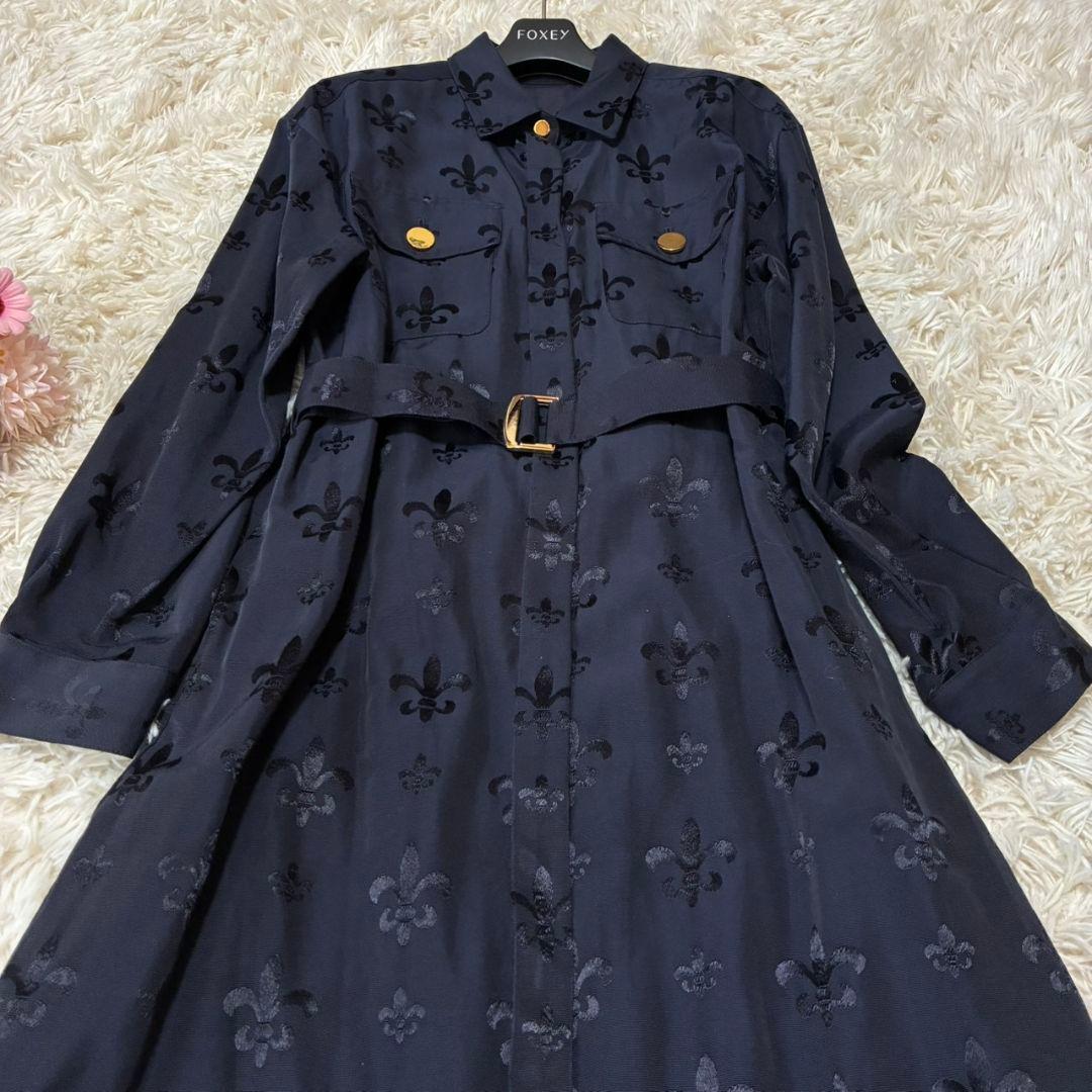 【極美品♡定価5.2万】グレースコンチネンタル　グログランジャガードシャツドレス