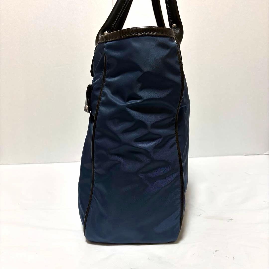 極美品✨フェリージ トートバッグ 1744 A4可 大容量 ネイビー ブラック