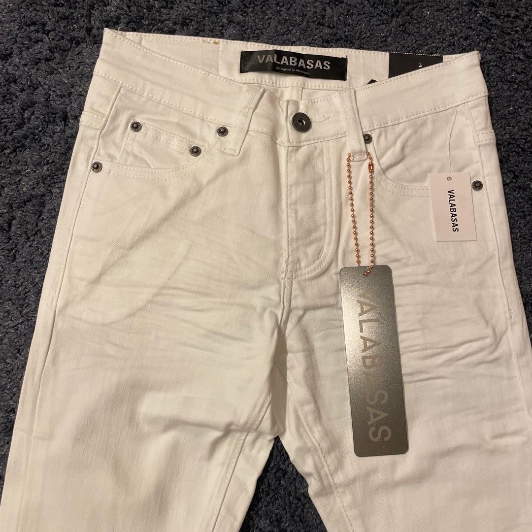 VALABASAS ホワイト スリムフィットデニム 28 drip 新品