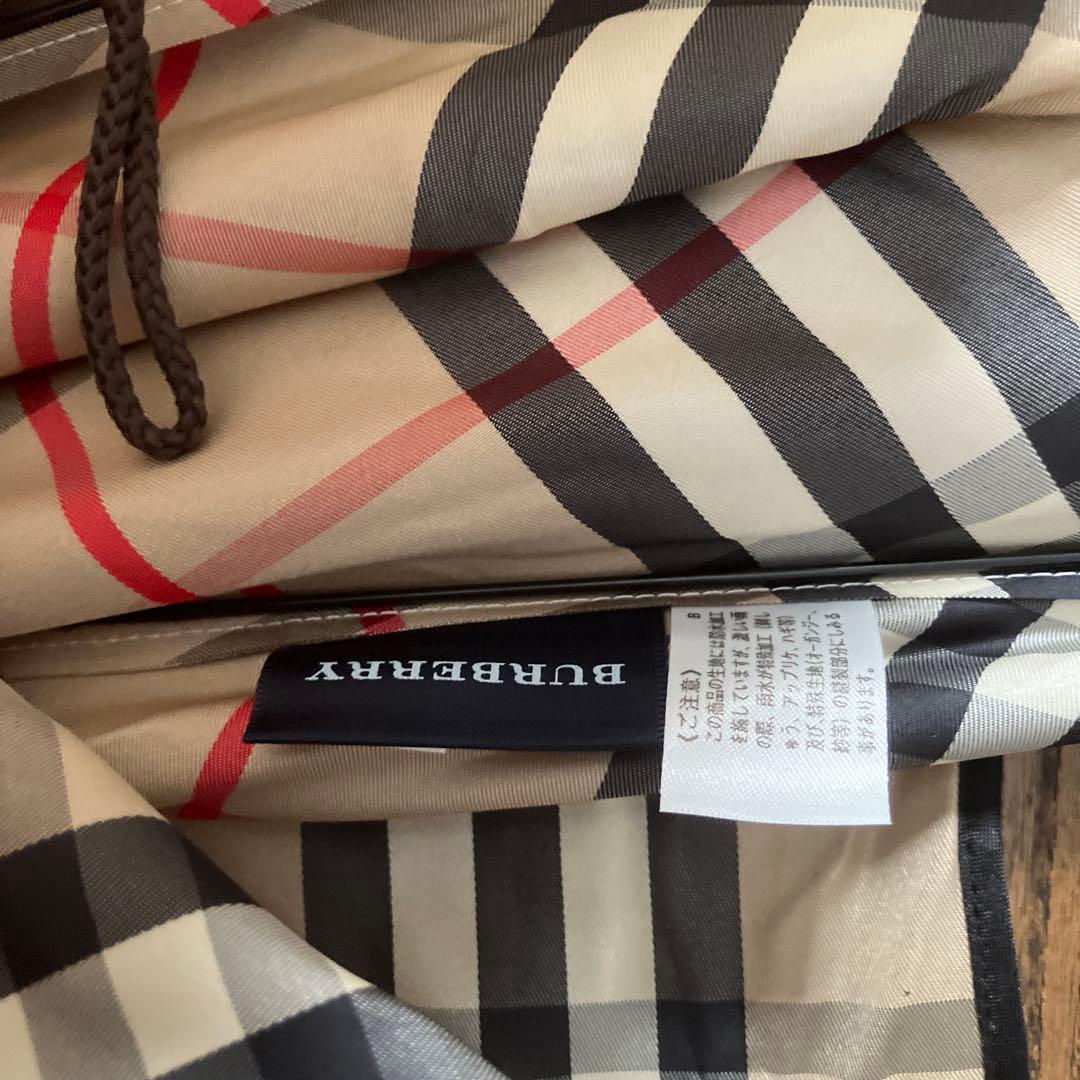 か*う様 Burberry 折りたたみ傘 ベージュ チェック柄