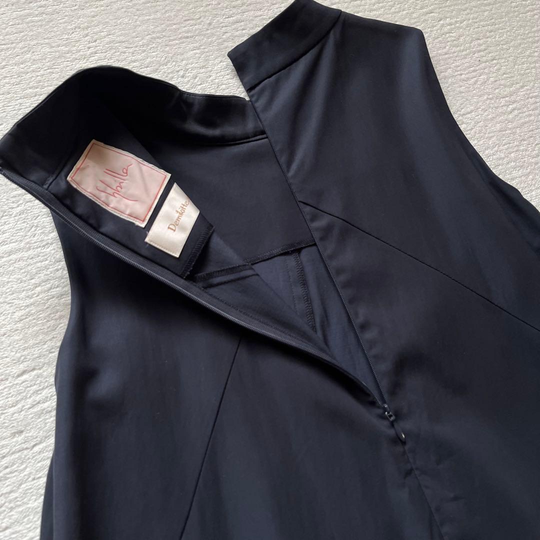 美品 シビラ デミキッテ ロングドレス ワンピース Sybilla 紺 M