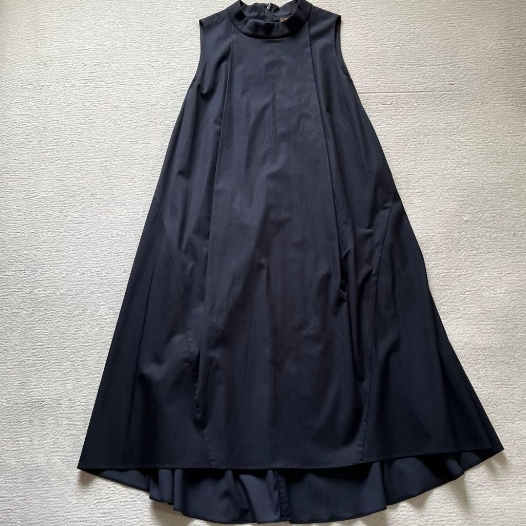 美品 シビラ デミキッテ ロングドレス ワンピース Sybilla 紺 M