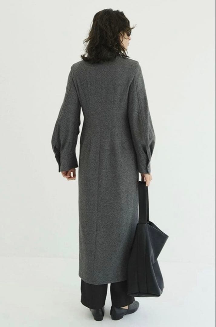 ワンピース CLANE POWER SHOULDER WOOL ONEPIECE