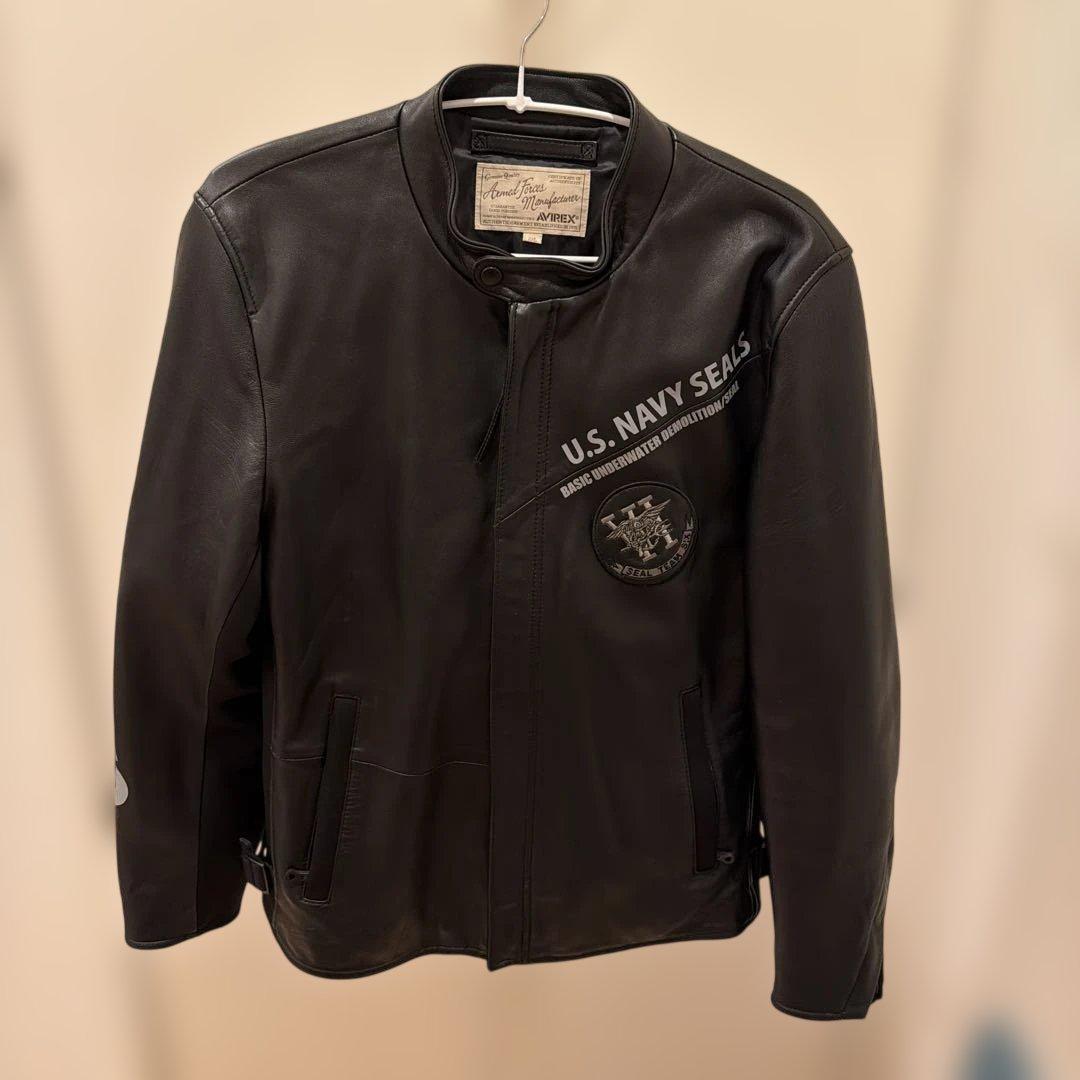 AVIREX U.S. NAVY SEALS ライダースジャケット 2XL 美品