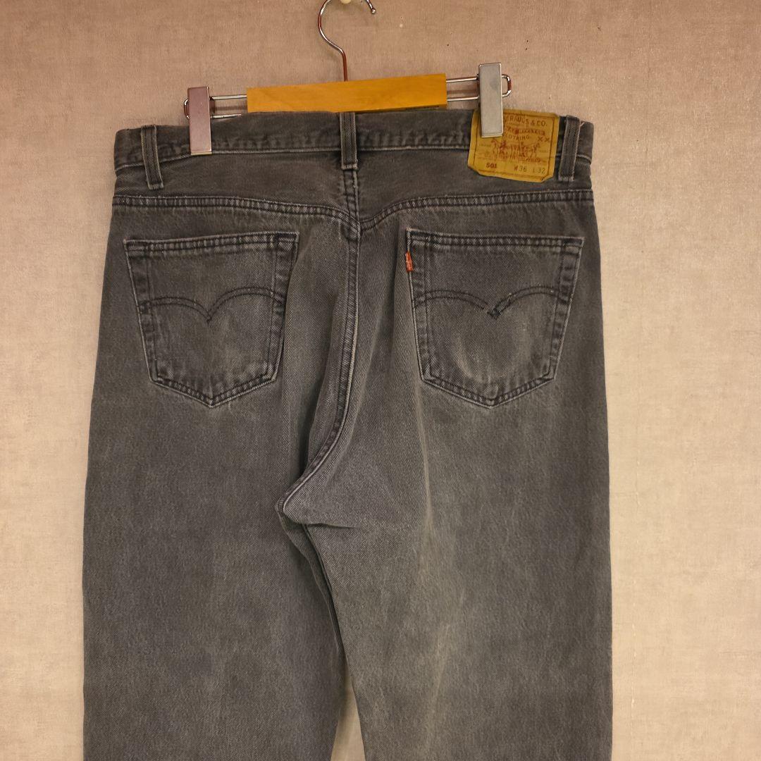 1991年10月生産USA製　リーバイス501 ブラック　後染めブラックフェード
