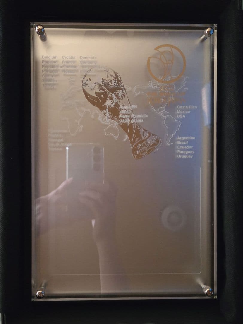 2002 FIFA World Cup 記念品　チケットホルダーアクリルプレート