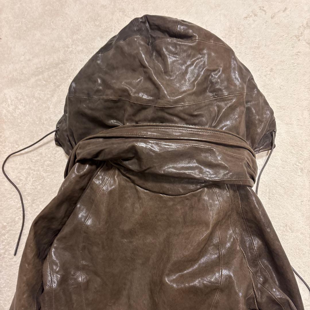 ジャケット・アウター 00s Goa Hooded Goat Leather Jacket Y2K