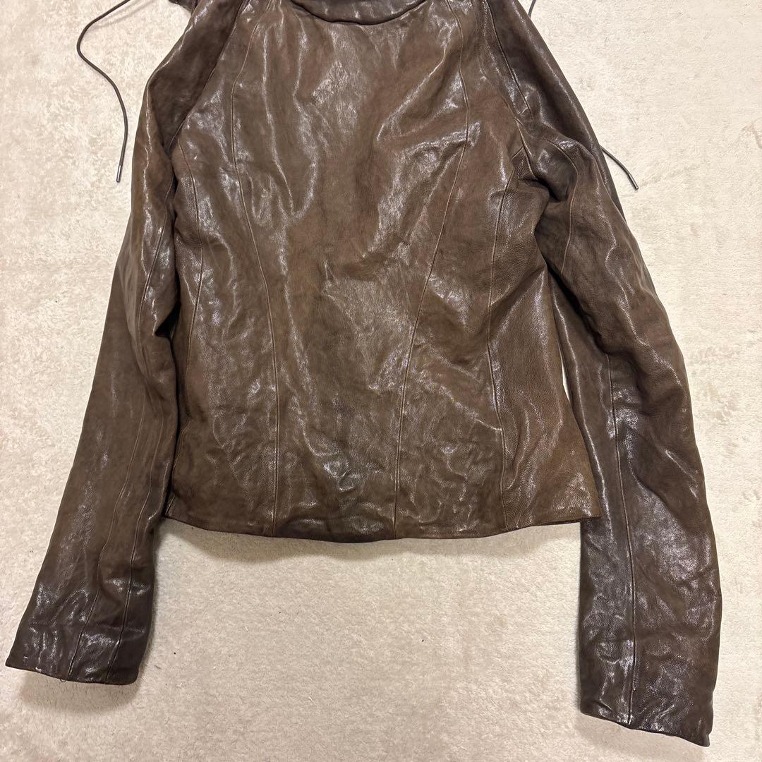 ジャケット・アウター 00s Goa Hooded Goat Leather Jacket Y2K