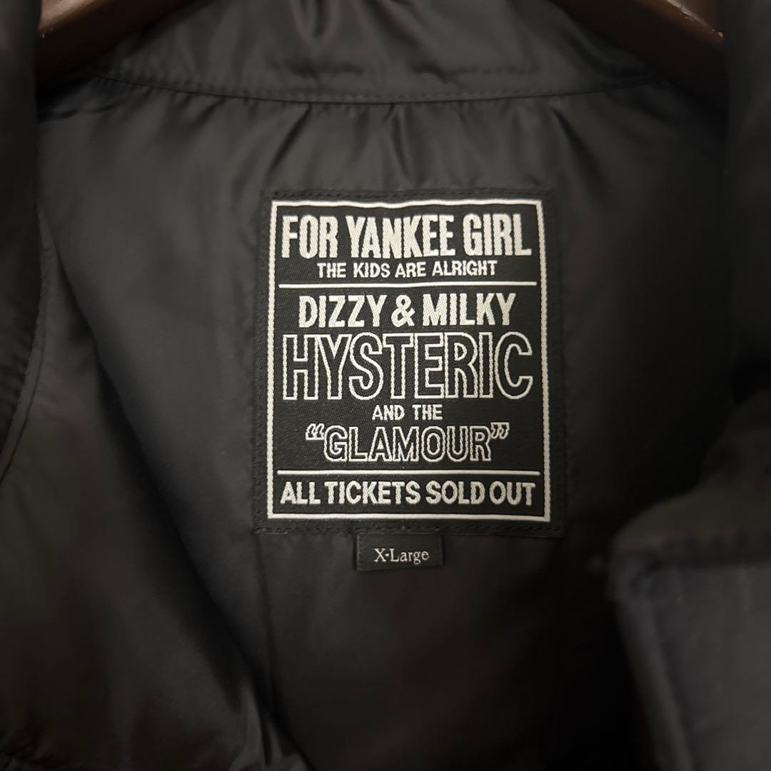 HYSTERIC GLAMOUR ダウンベスト X-Large ブラック