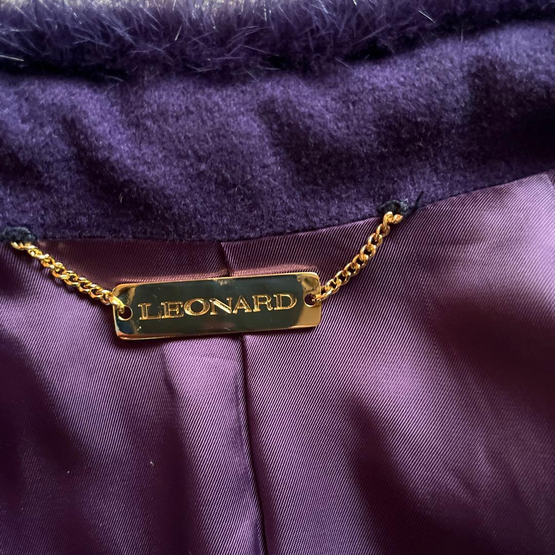 LEONARD ミンクファー付きカシミヤ100%ジャケット