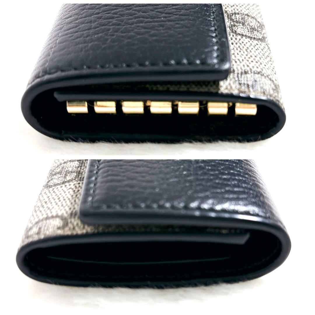 GUCCI グッチ　キーケース　6連　GG マーモント　ブラック