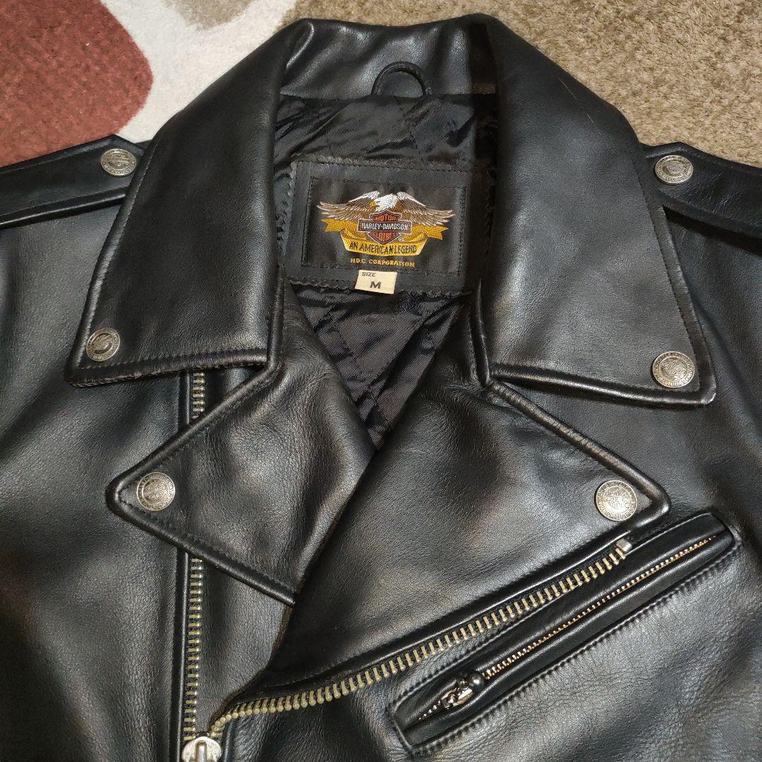 美品Harley Davidson ダブルライダースジャケット Mサイズ40位