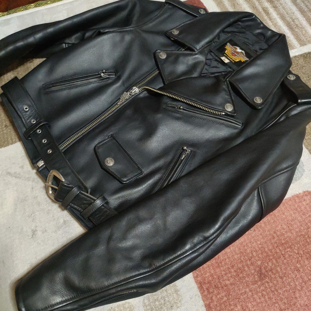美品Harley Davidson ダブルライダースジャケット Mサイズ40位
