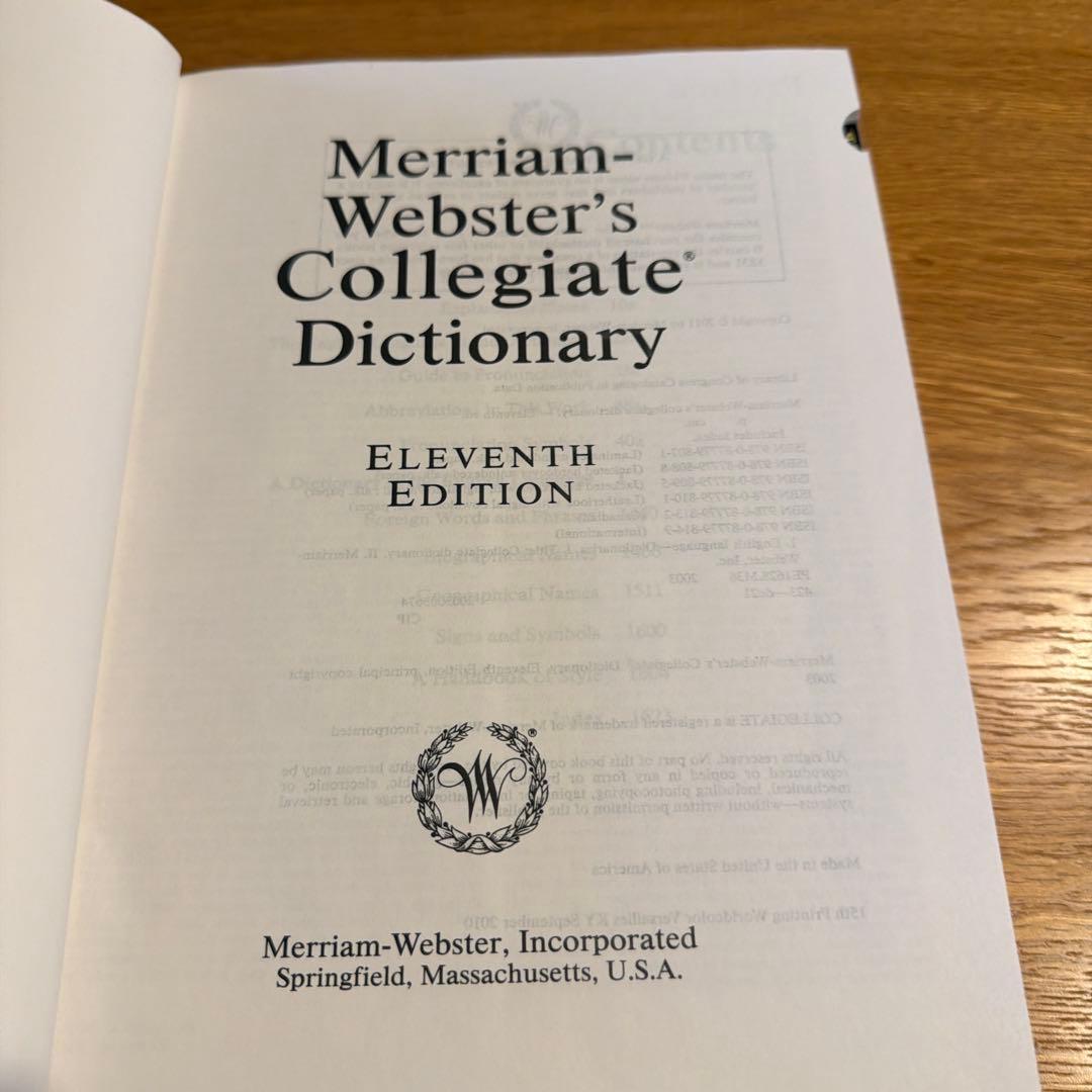 語学・辞書・学習参考書 Merriam-Webster's collegiate dictionary