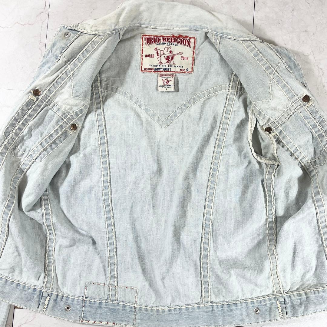 ✨極美品 TRUE RELIGION デニムジャケット アイスブルー フェード
