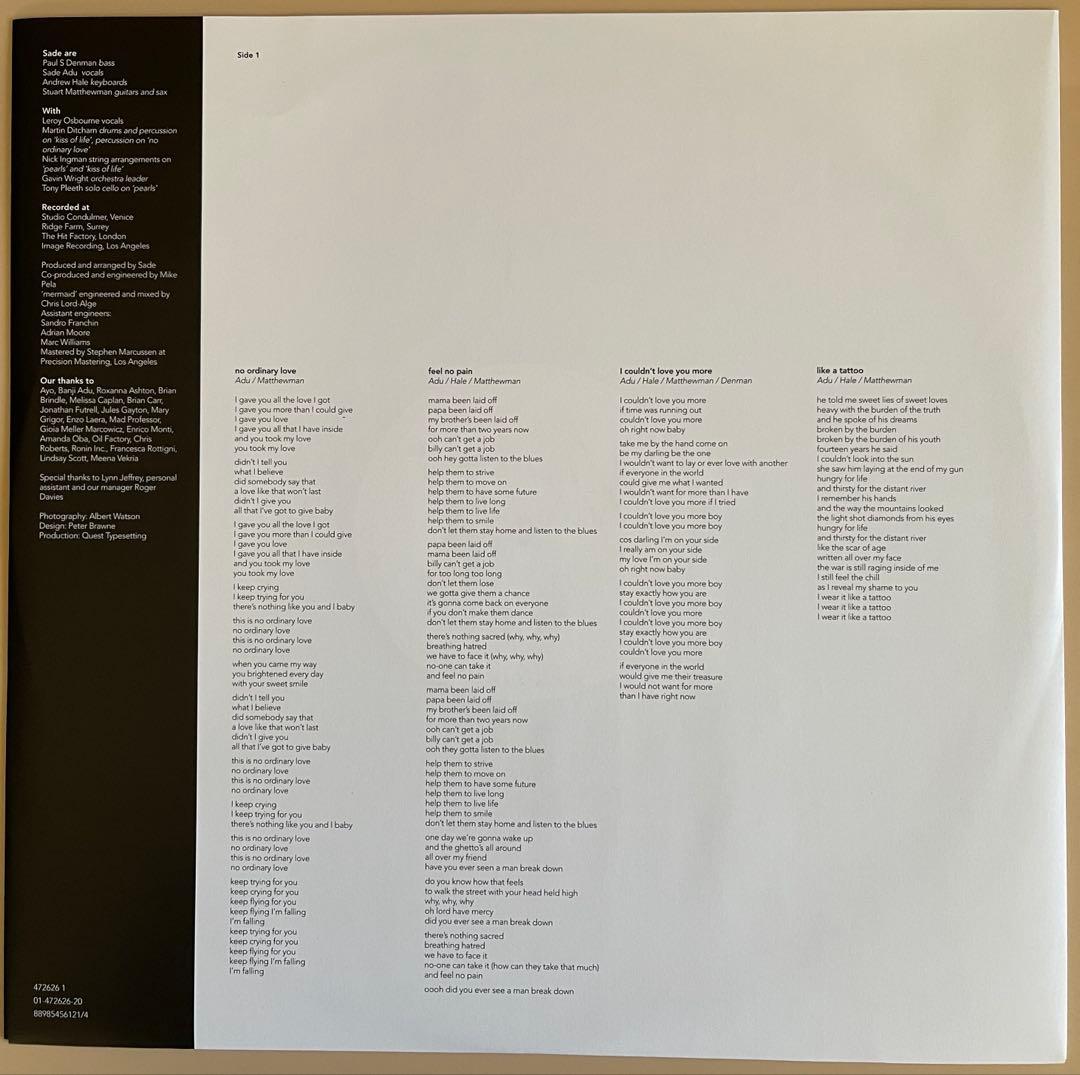 シャーデー　レコード　「Love Deluxe」