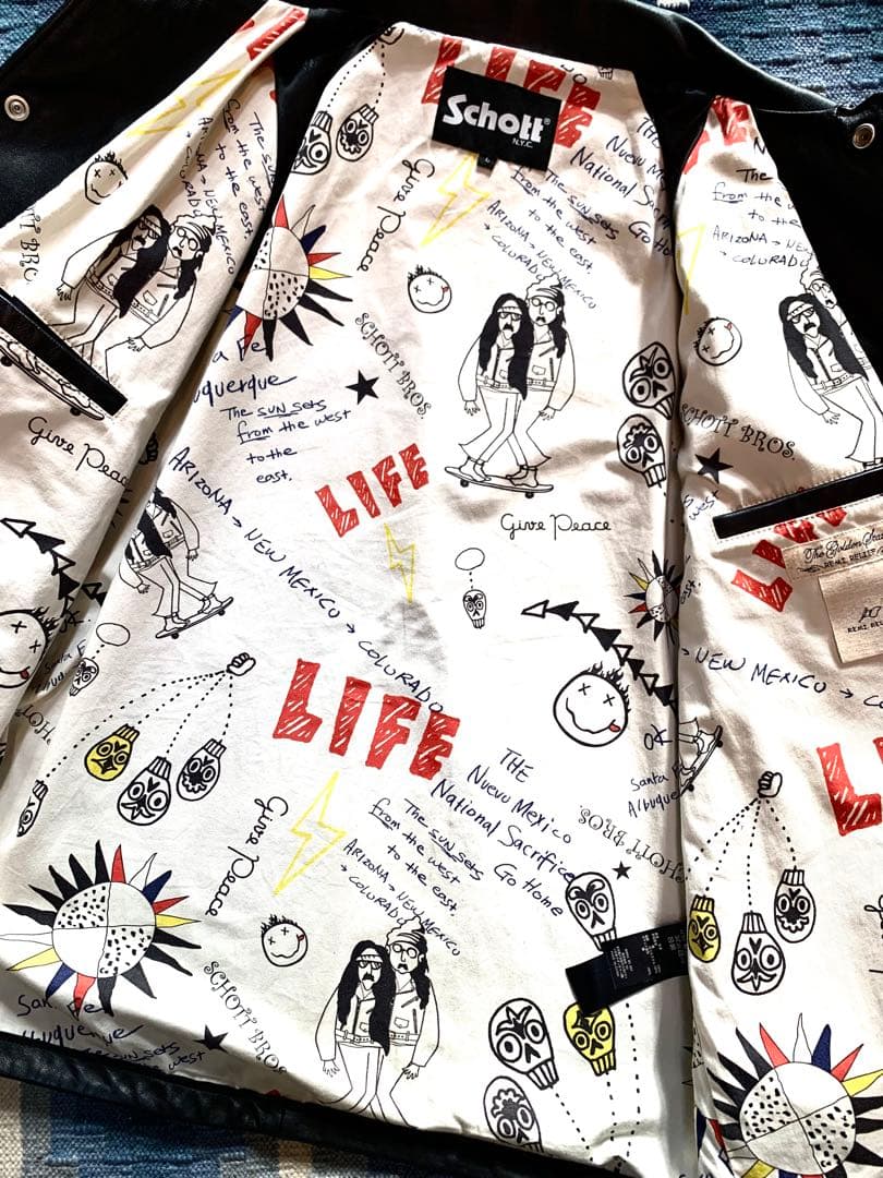 Schott × REMI RELIEFレザー コーチジャケット L