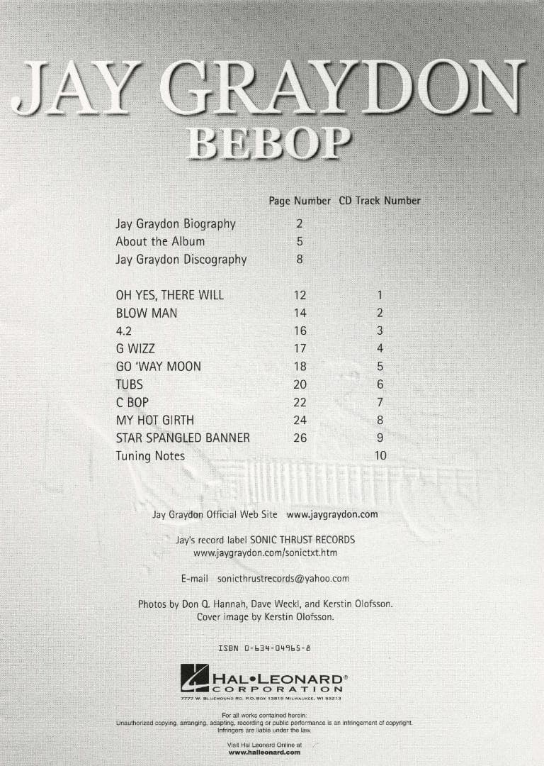 【裁断済・CD付】ジェイ・グレイドン Bebop Play Along