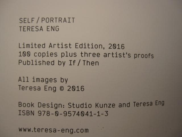 SELF/PORTRAIT　TERESA ENG　限定100部 プリント付き