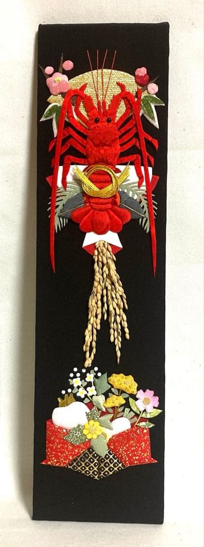 手作り押絵の壁飾り『お正月』