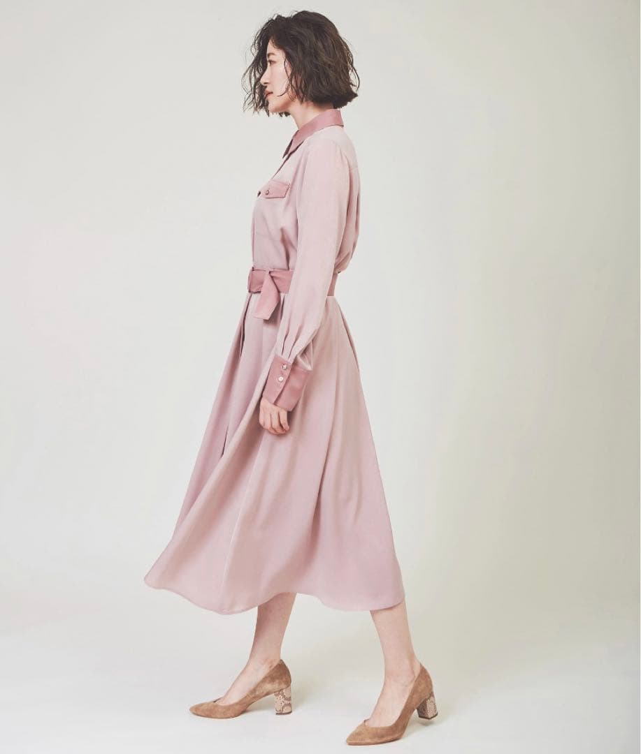 【タグ付き新品】The Virgnia バイカラーシャツワンピース