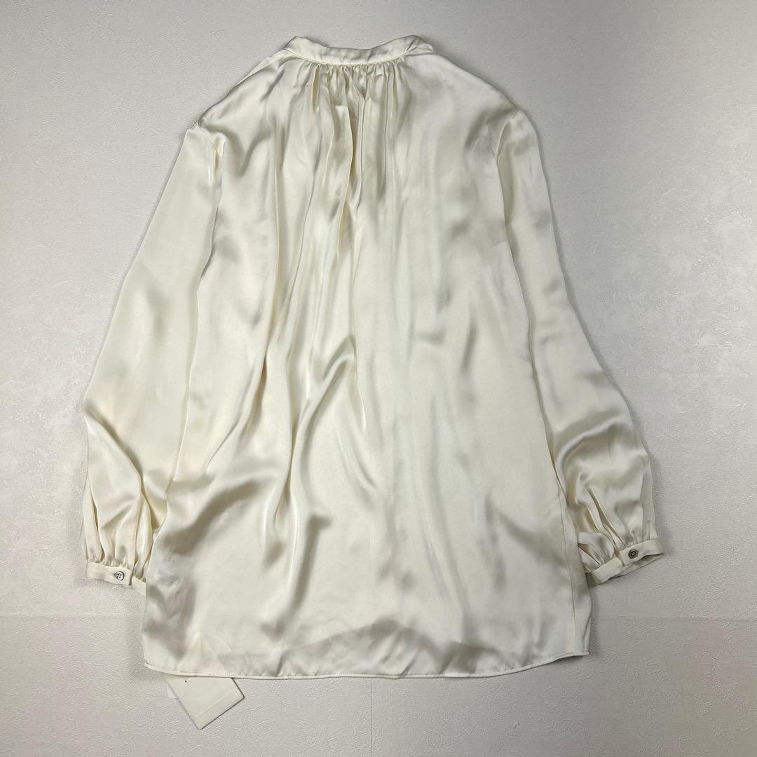 ドゥーズィエムクラス 新品タグ付 Satin ギャザーブラウス スキッパー 長袖