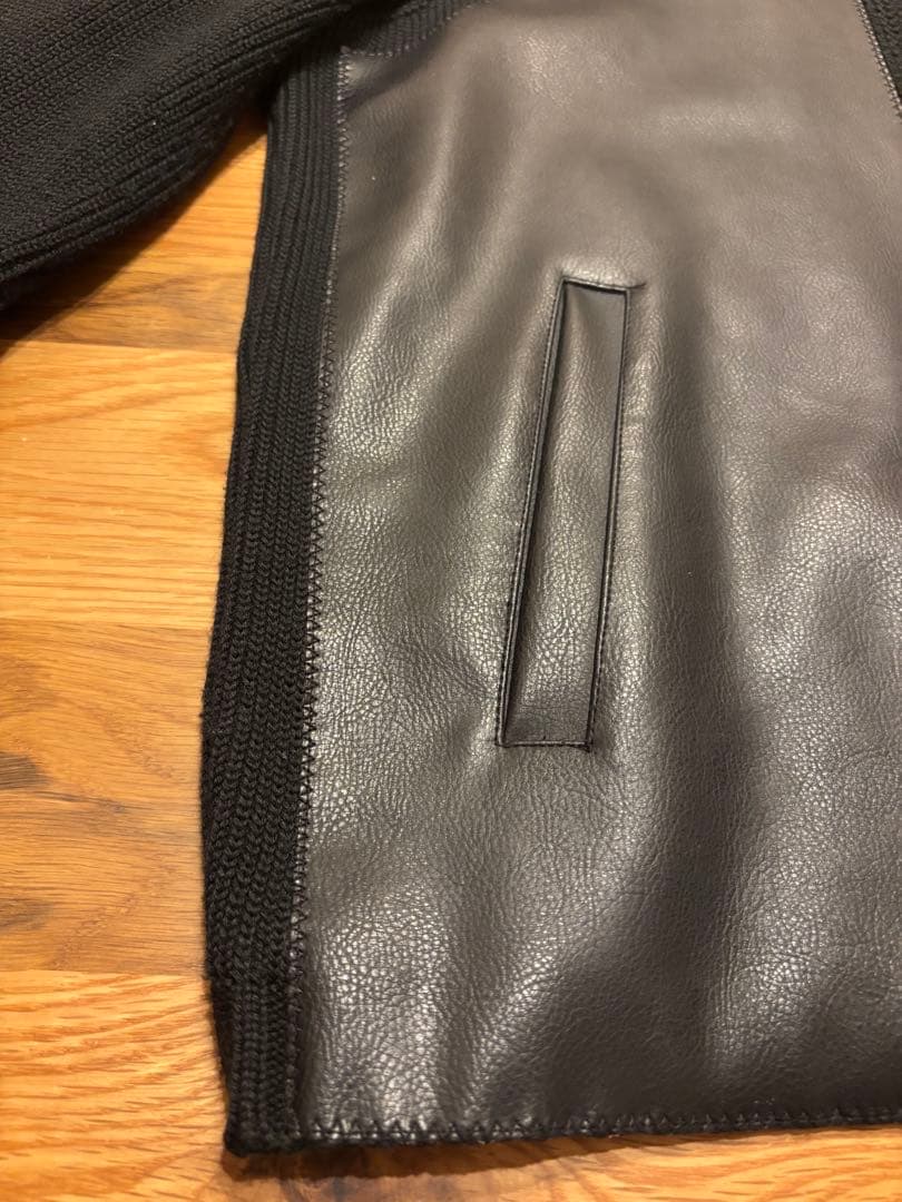 EMPORIO ARMANI ドライバーズニット PVCレザー 美品