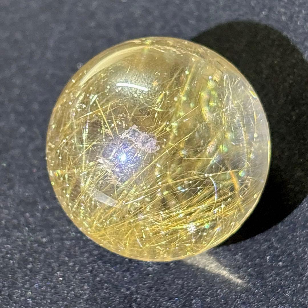 天然石 ルチルクオーツ スフィア 置物 丸玉 30.9mm