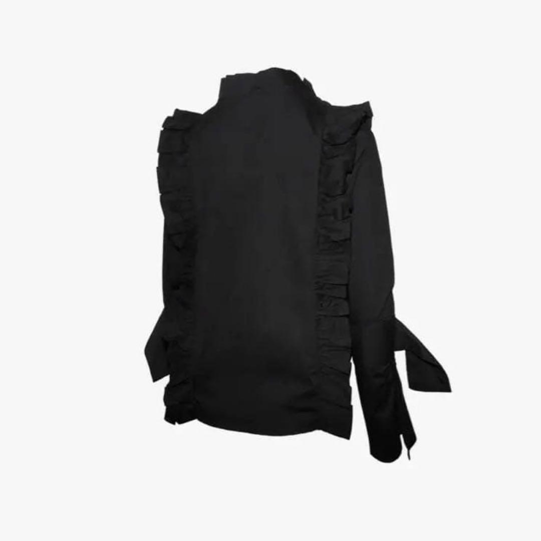 【melt the lady】button frill blouse/black