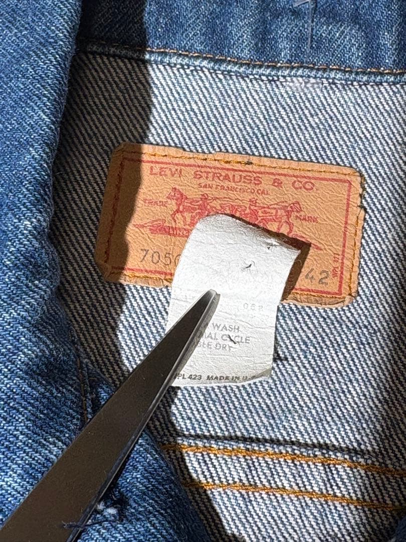 80s USA製｜Levi’s ｜70506｜42｜濃紺｜ボタン裏52