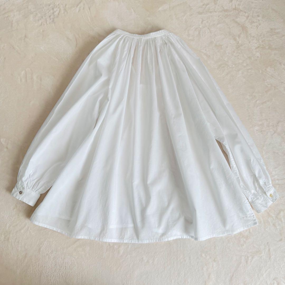 【美品】ラフアトゥール Roughatour ギャザースモックブラウス コットン
