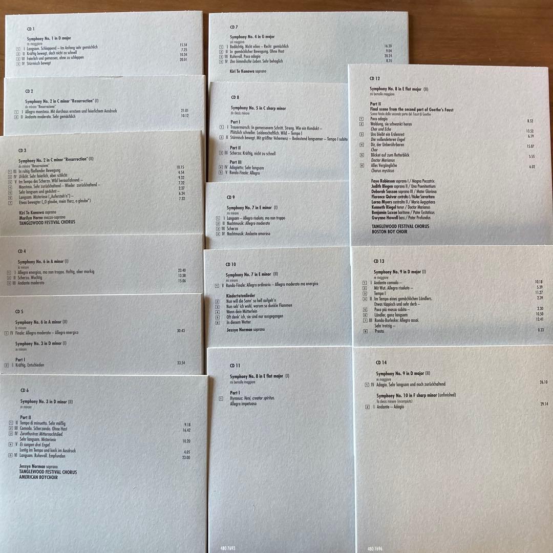 Gustav Mahler 交響曲・子供の死の歌 14CD