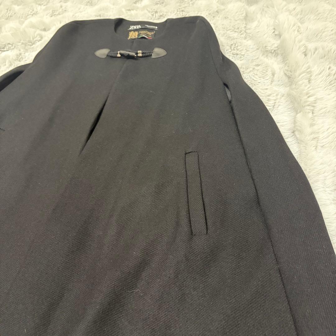 美品・完売品✨ZARA×MANTECO　ポンチョコート　黒　ウール　サイズXS