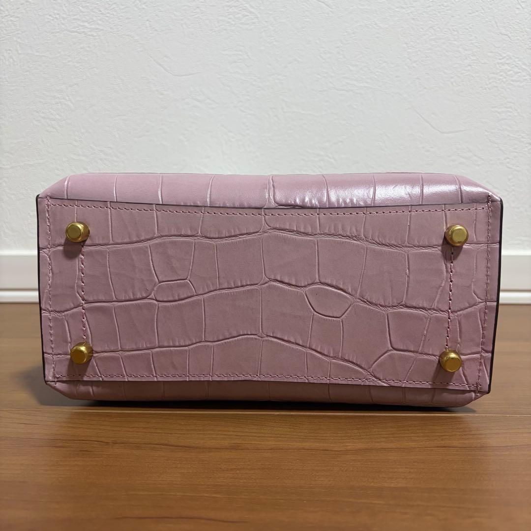 未使用COACHコーチウィロウ ハンドバッグ クロコダイル エンボス