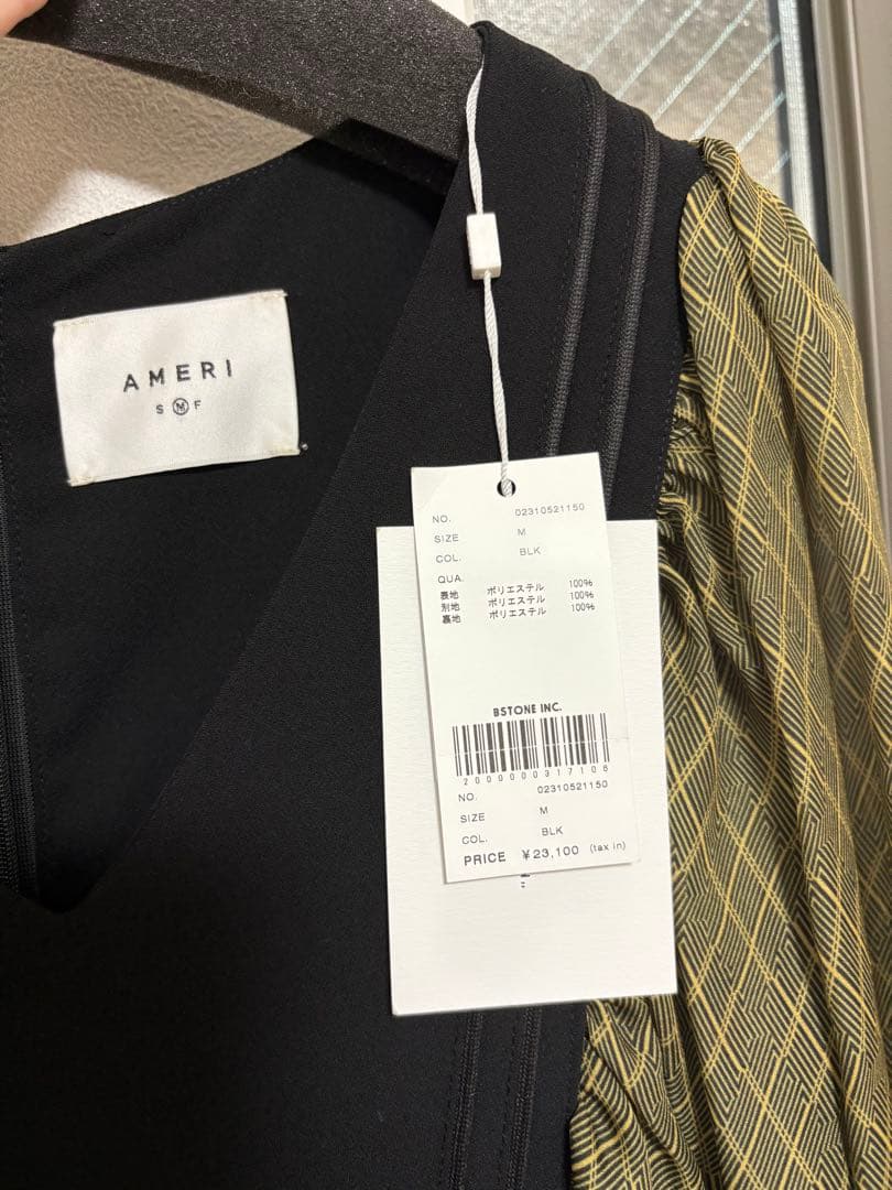 【新品未使用】<Ameri>GEOMETRIC RHOMBUS DRESS