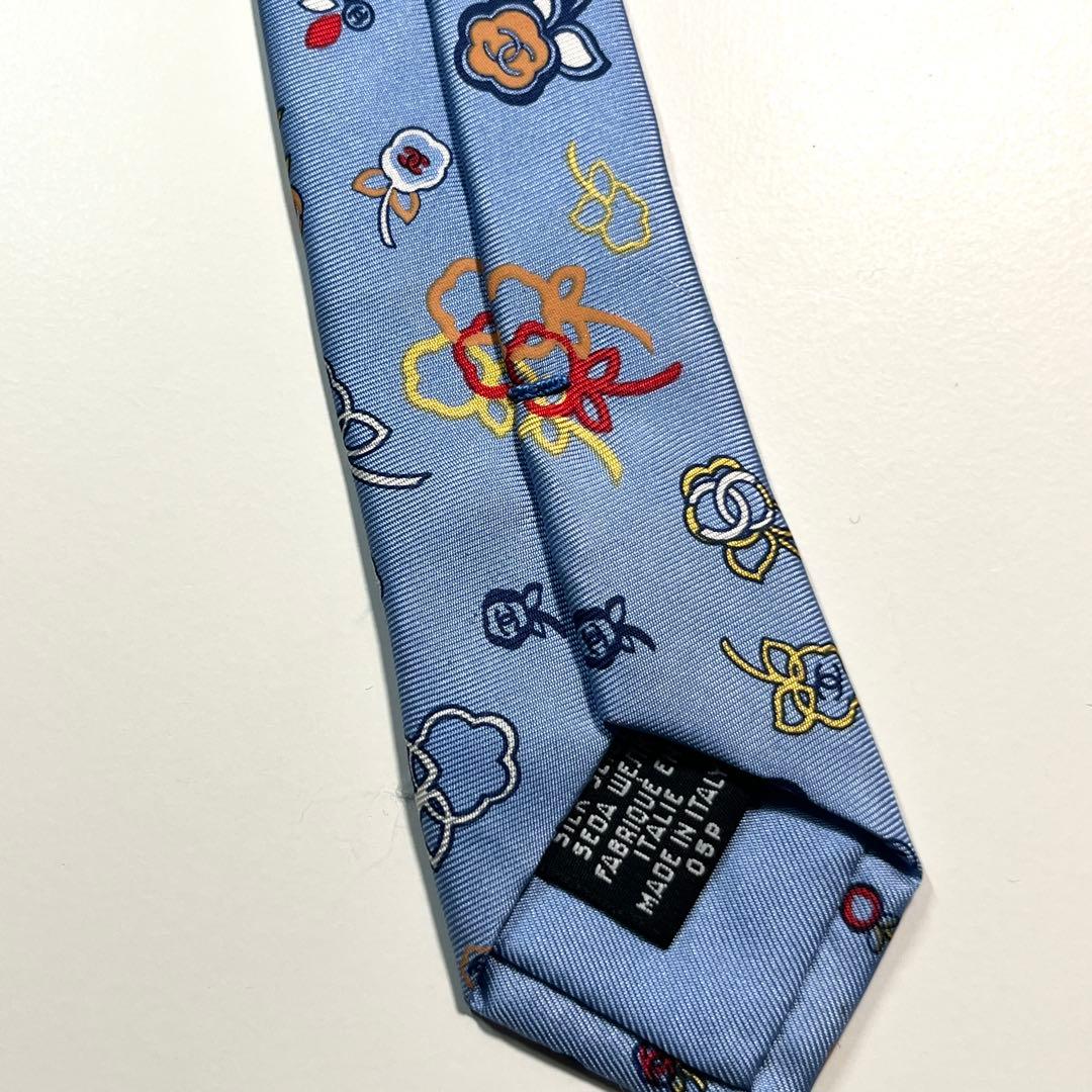 希少✨良品✨ CHANEL シャネル　ネクタイ　ココマーク　花柄　名作