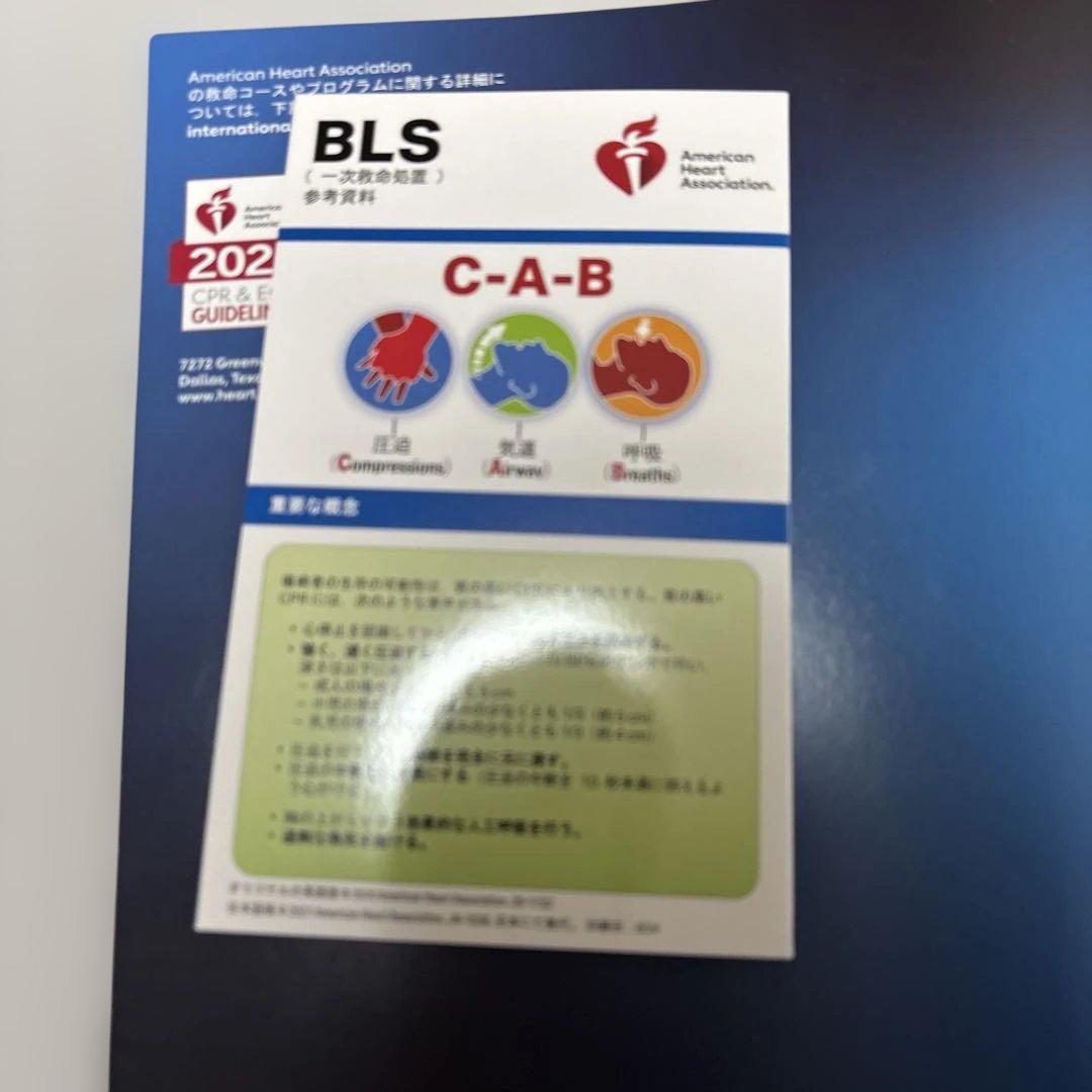 BLS 一次救命処置 マニュアル 2020
