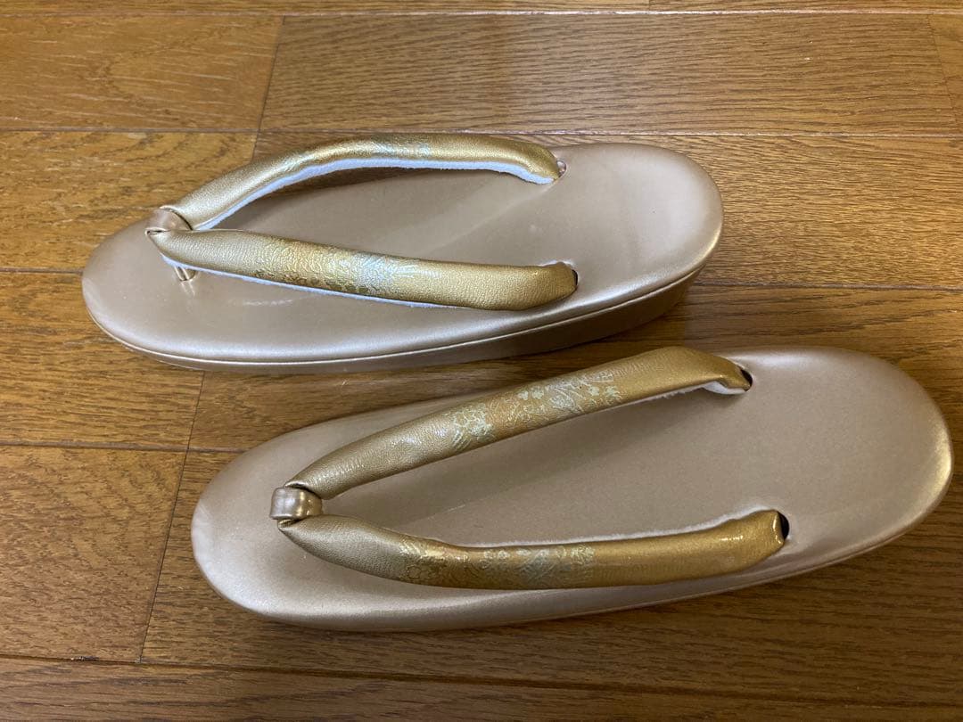 草履バッグセット　和装　成人式　振袖　結婚式　訪問着　着物　ゴールド