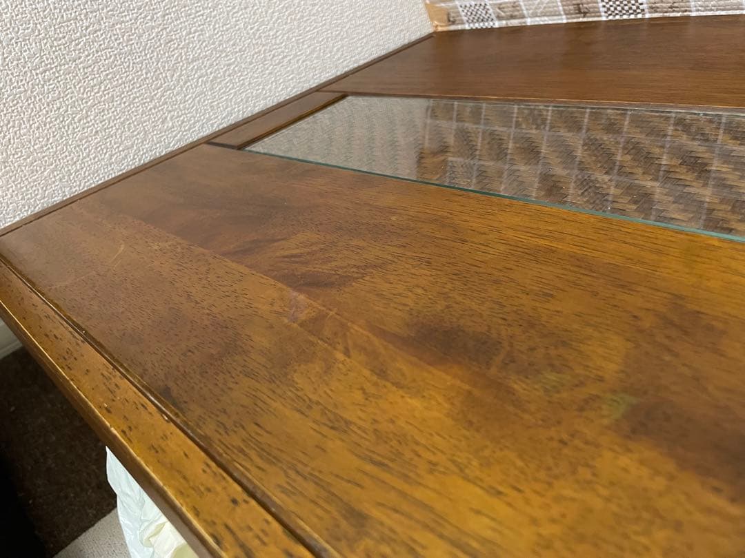 アジアン風　ローテーブル センターテーブル コーヒーテーブル ガラス リゾート風