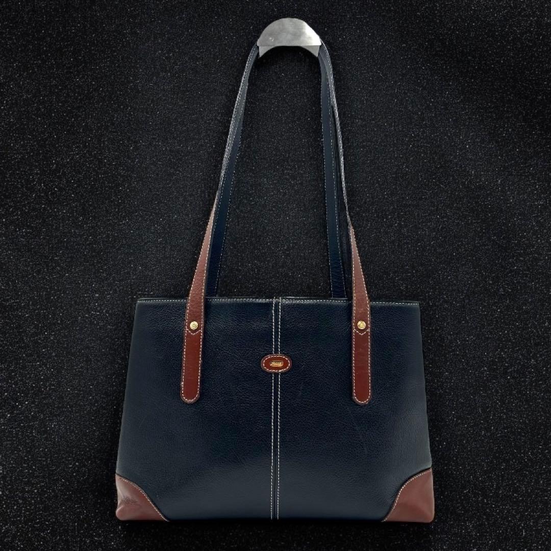 BALLY ヴィンテージ トートバッグ 金ロゴ オールド
