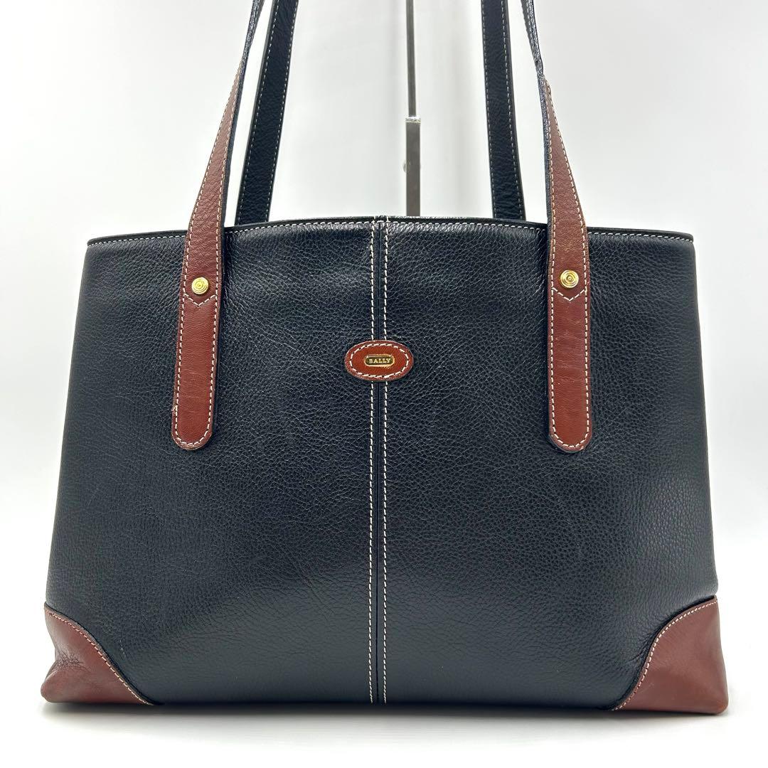 BALLY ヴィンテージ トートバッグ 金ロゴ オールド