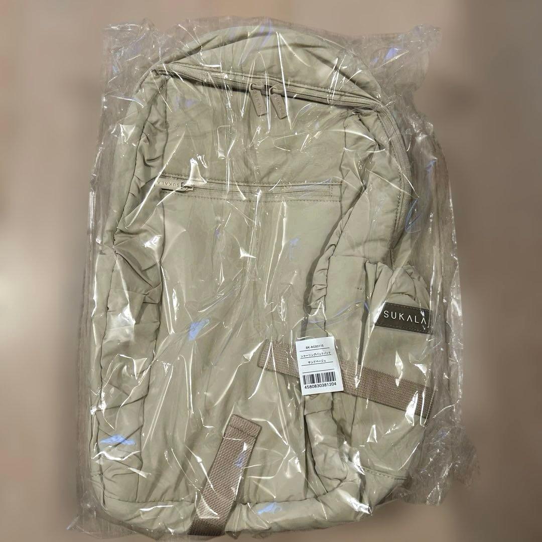 【SUKALA】　シャーリングバックパック　サンドベージュ　新品　未使用品