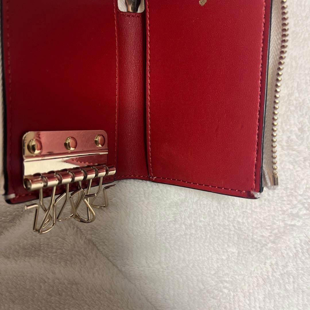 【美品】kate spade NEW YORK てんとう虫柄キーケー