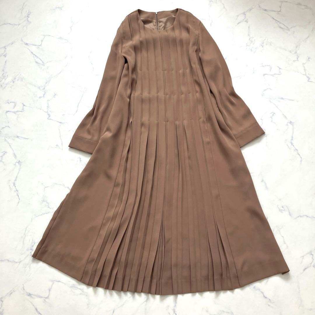 定価5.6万円✨ HIROKO BIS 【洗える】タイルプリーツワンピース
