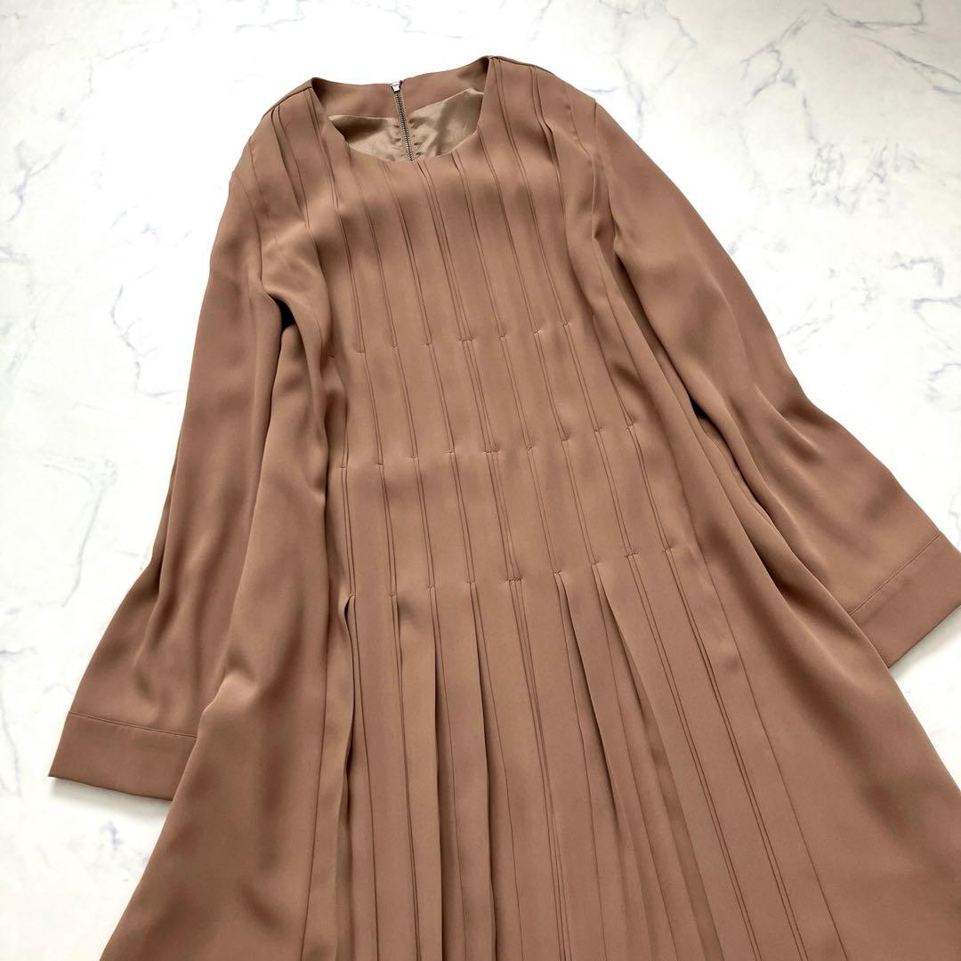 定価5.6万円✨ HIROKO BIS 【洗える】タイルプリーツワンピース
