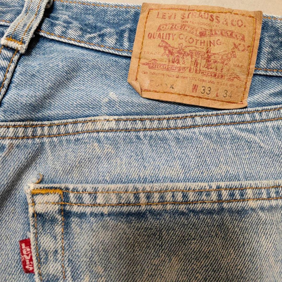 usa製 ビンテージ リーバイス501 ダメージジーンズ グランジデニム w33