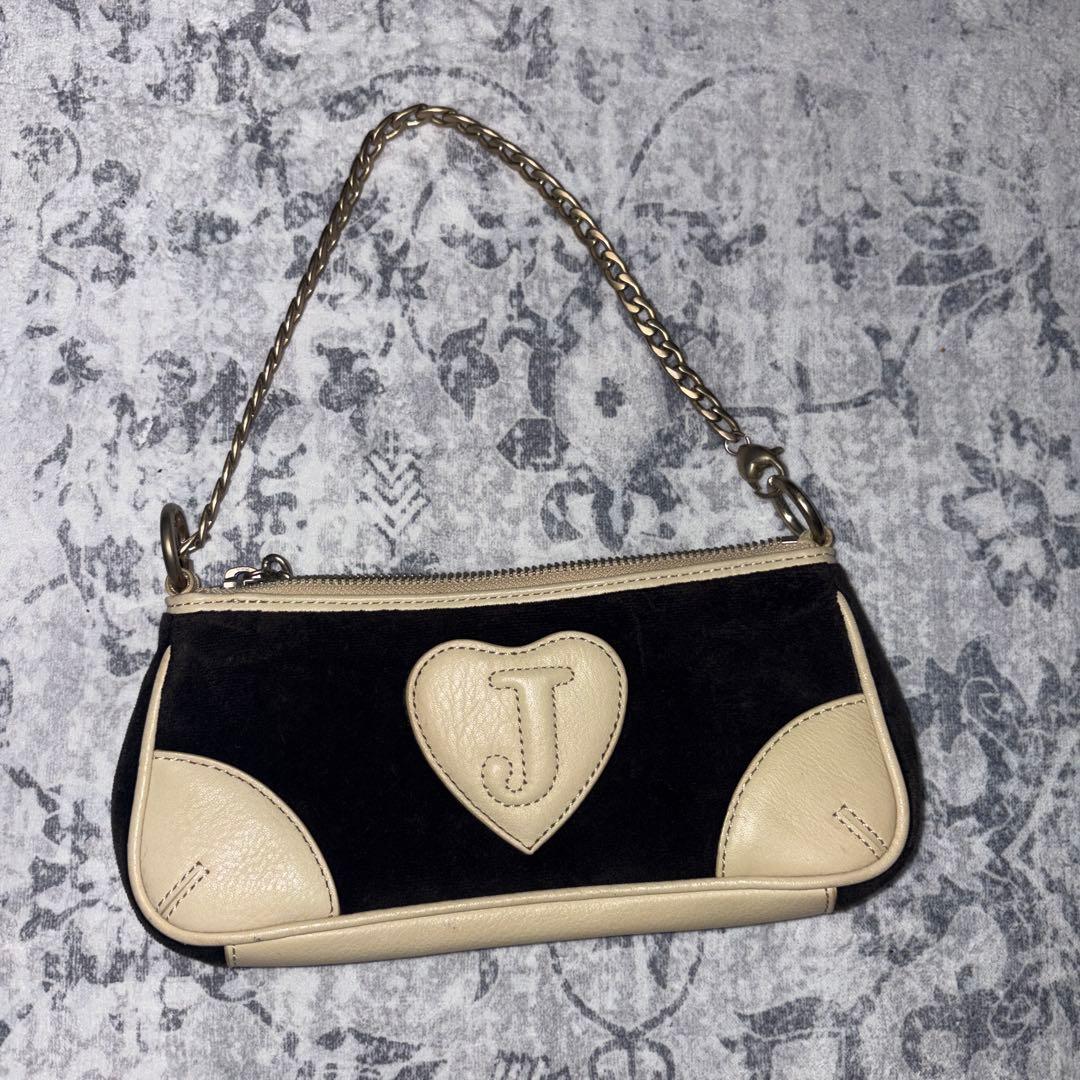 レア Juicy Couture ショルダーバッグ ブラック × ベージュ