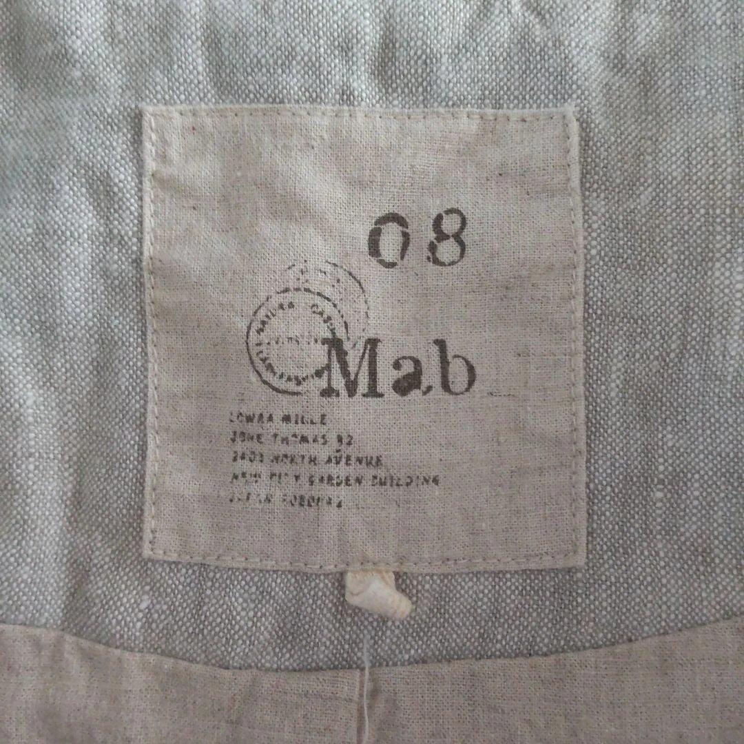 08Mab　リネンジャケット　羽織　裏地付き　フリーサイズ