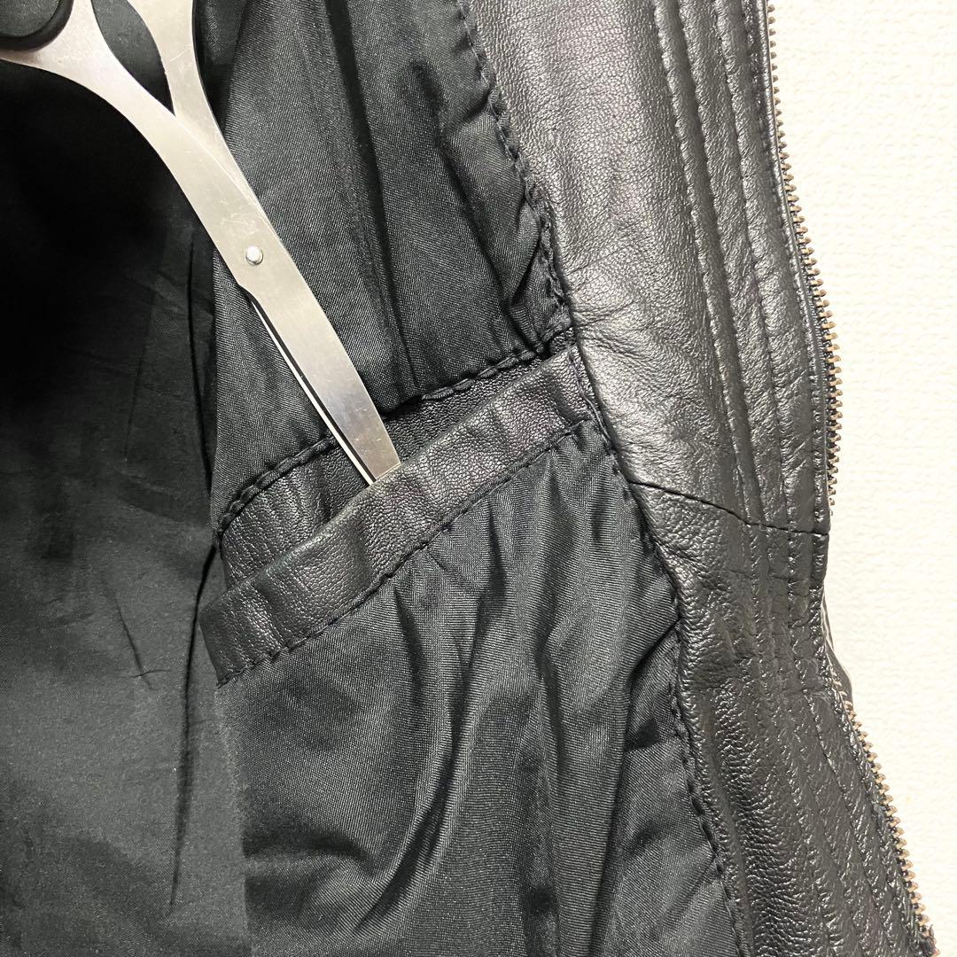 【リアルレザー】90s phase2 レザーブルゾン ブラック 高級 希少 レア